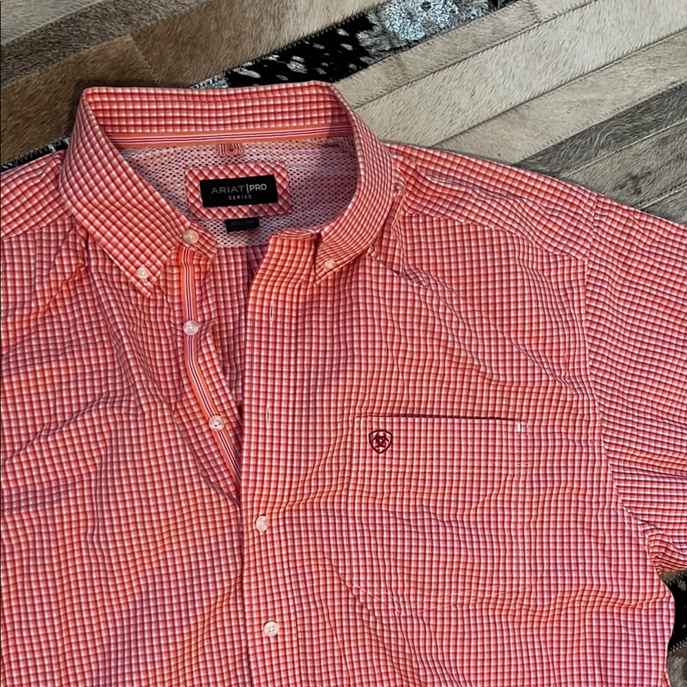 Ariat Men's Red Plaid Button Down Shirt